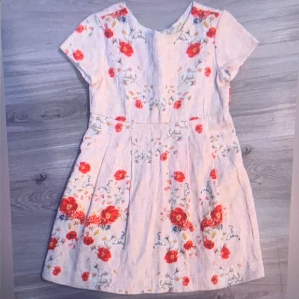 Floral White Kids Dress